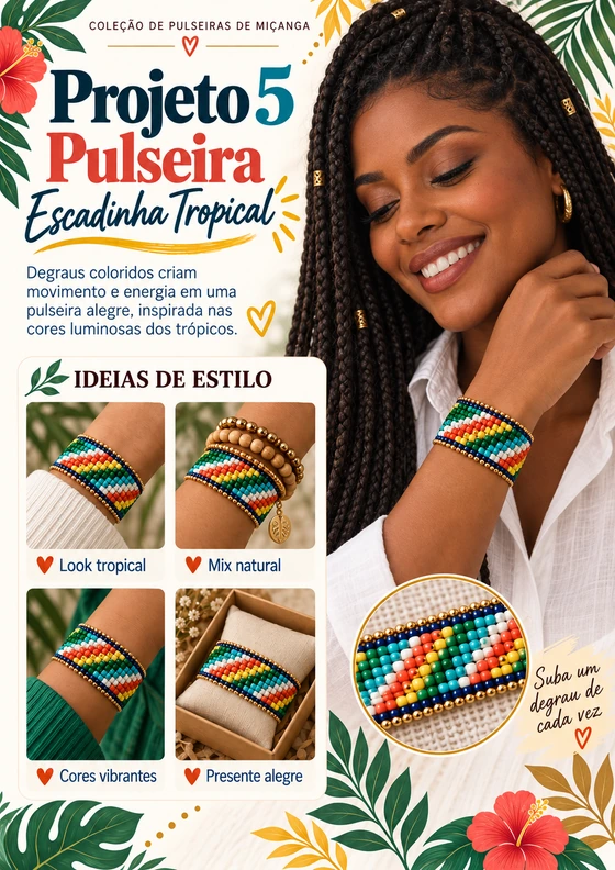 Página de apresentação do Projeto 5 — Pulseira Escadinha Tropical